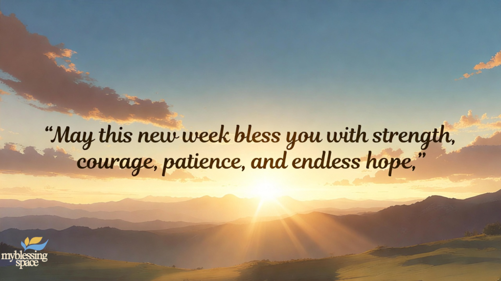 New Week Blessings