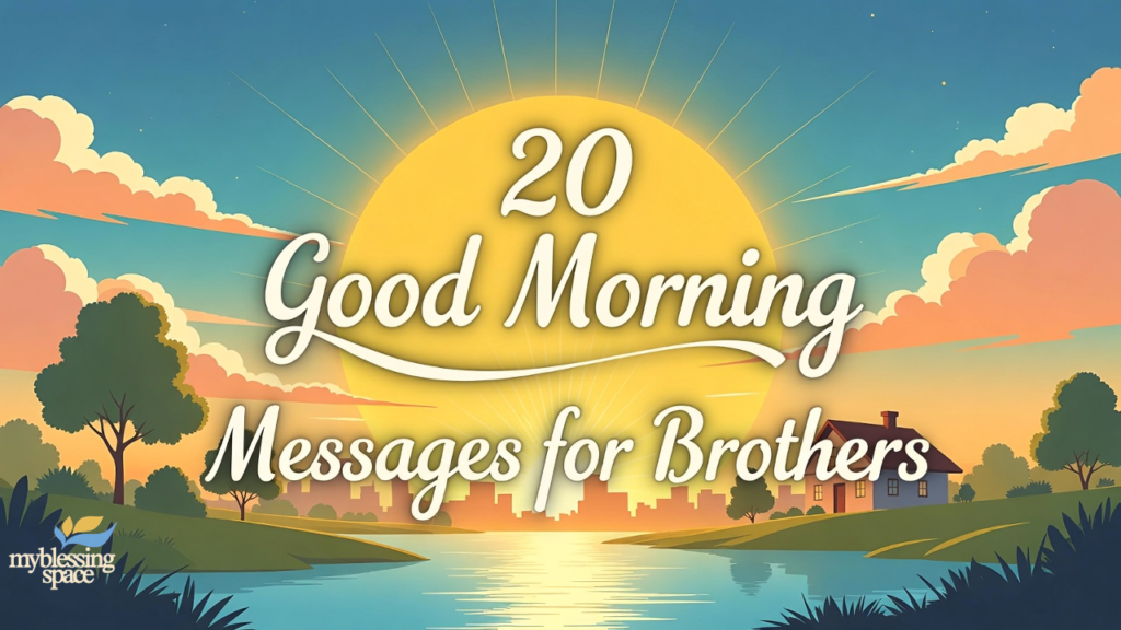 20 Good Morning Messages for Brothers'
