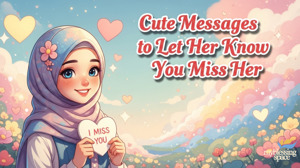 I miss you message for her