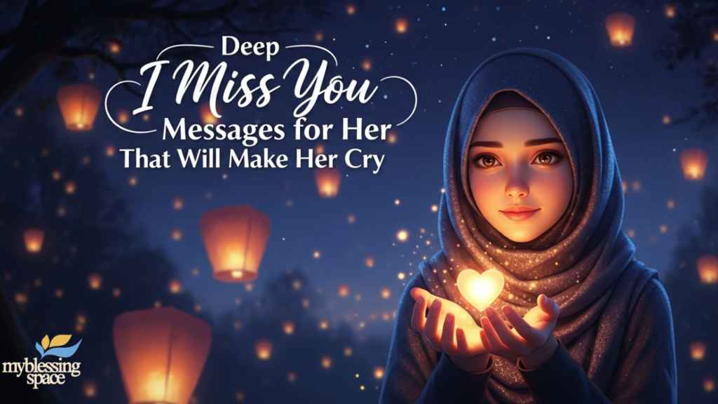 I miss you message for her