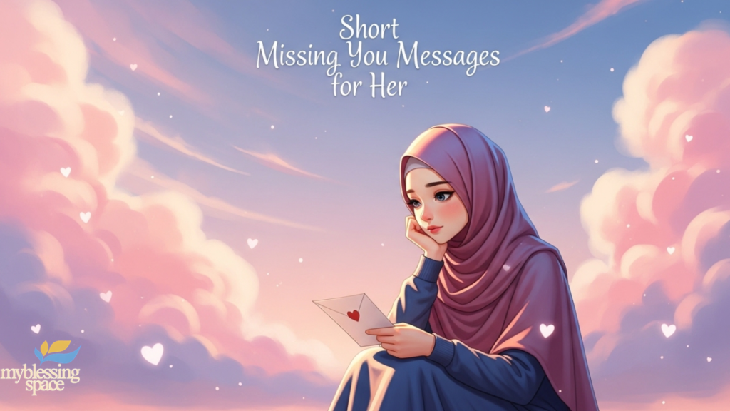 I miss you message for her