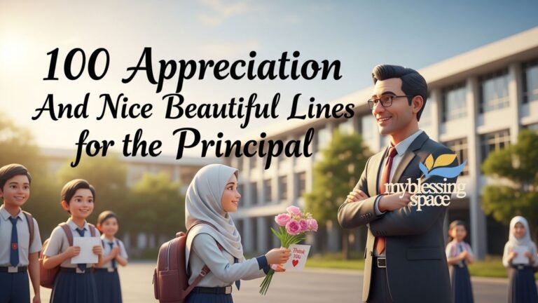 appreciation lines for the principal