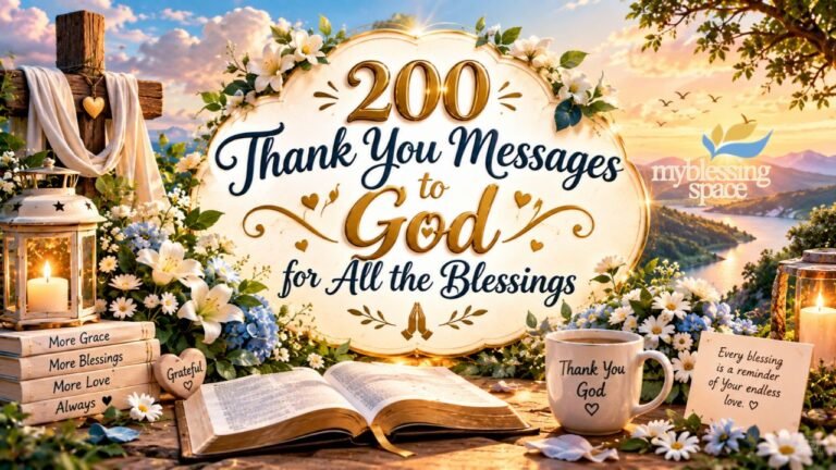 Thank You Messages to God for All the Blessings