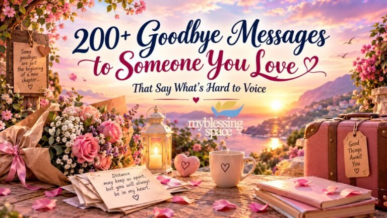 Goodbye Messages to Someone You Love