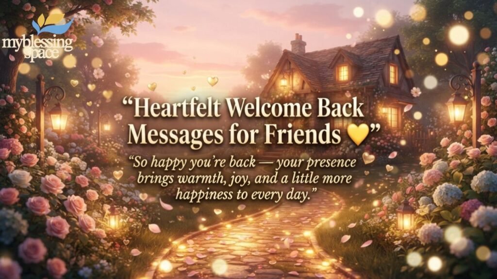Welcome Back Messages for Friends