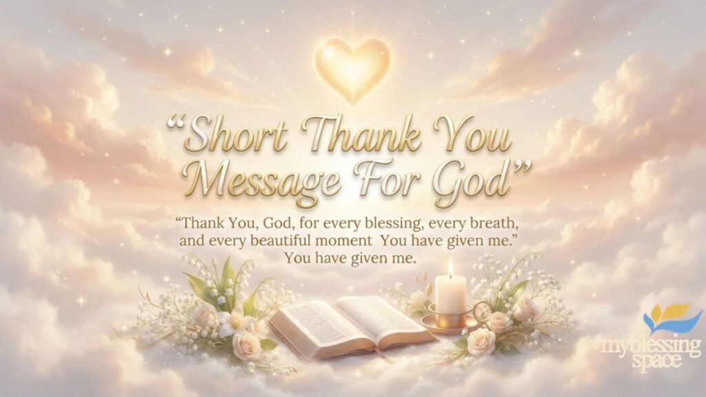 Thank You Messages to God for All the Blessings