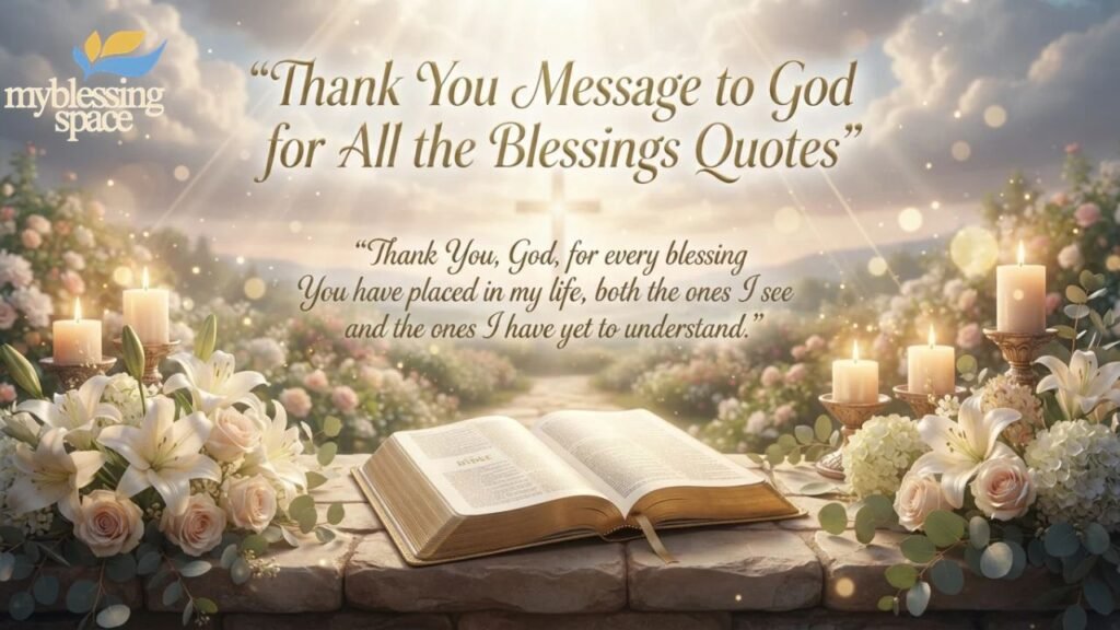 Thank You Messages to God for All the Blessings