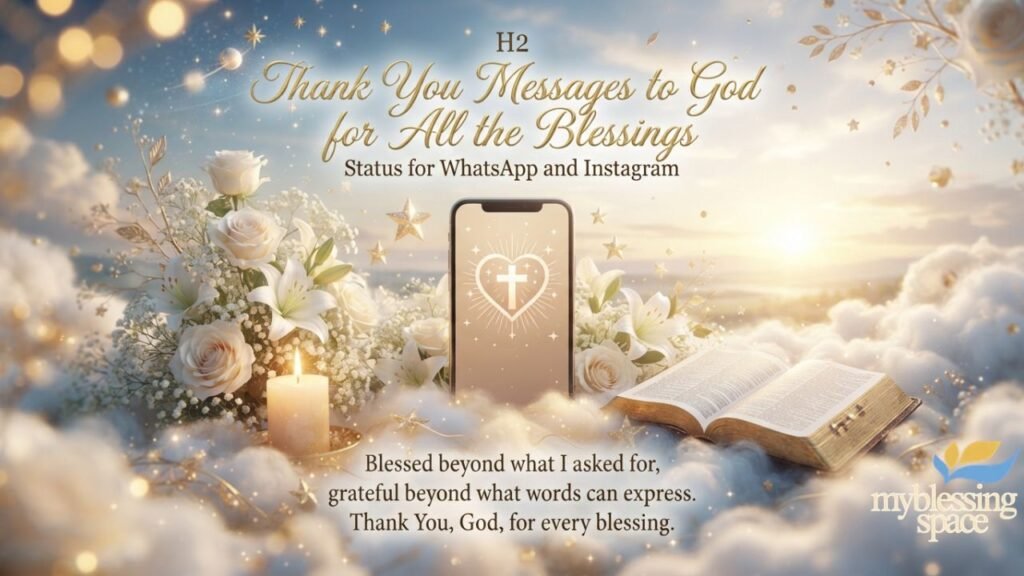 Thank You Messages to God for All the Blessings