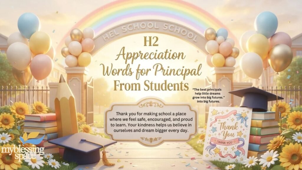 Appreciation and Beautiful Lines for a Principal