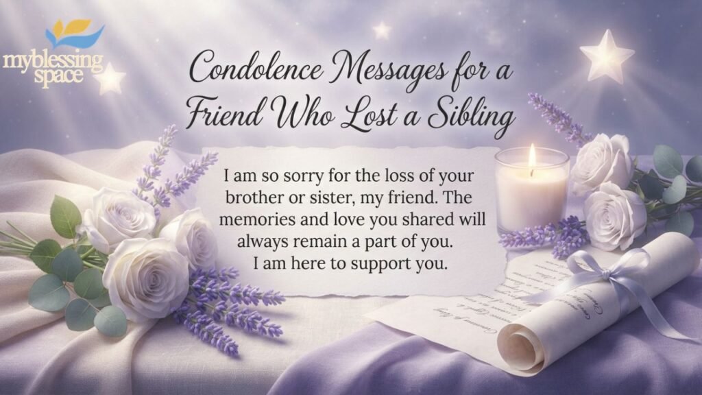 Condolence Messages to a Friend