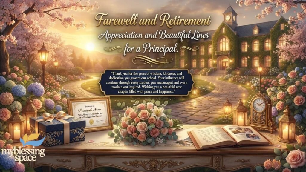 Appreciation and Beautiful Lines for a Principal