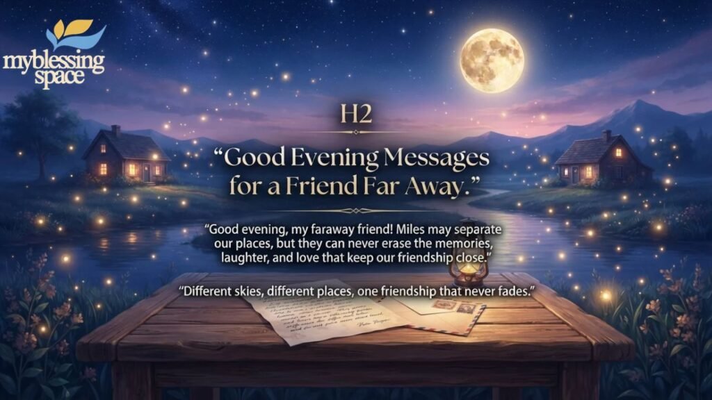 Good Evening Messages for Friends That Feel Real