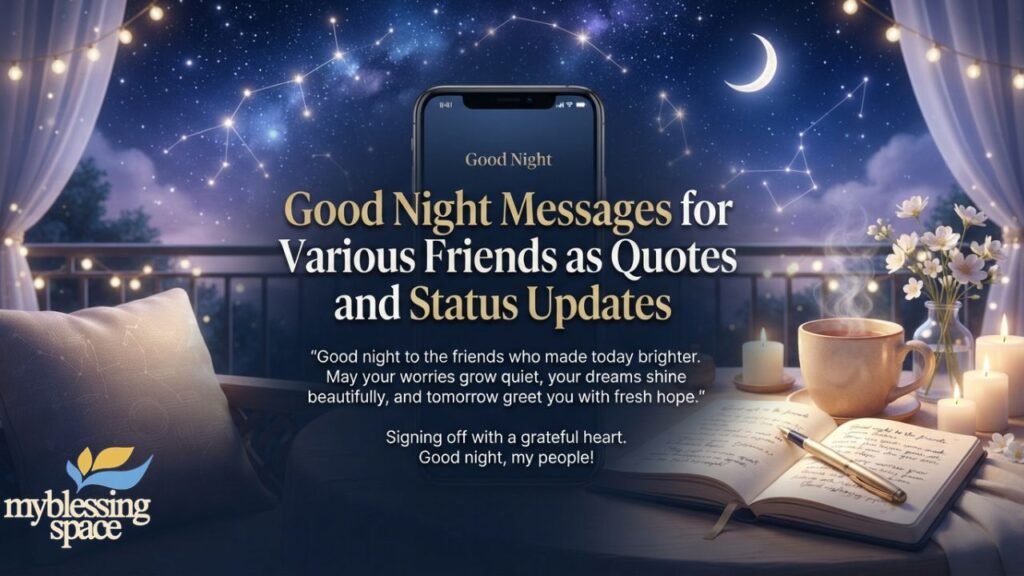 Good Night Messages for Various Friends