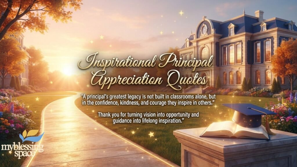 Appreciation and Beautiful Lines for a Principal