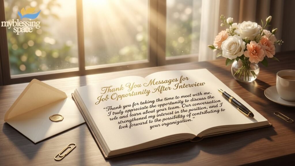 Thank You Messages for Job Opportunity After Interview