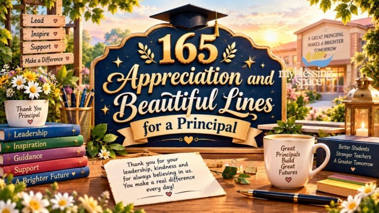 Appreciation and Beautiful Lines for a Principal