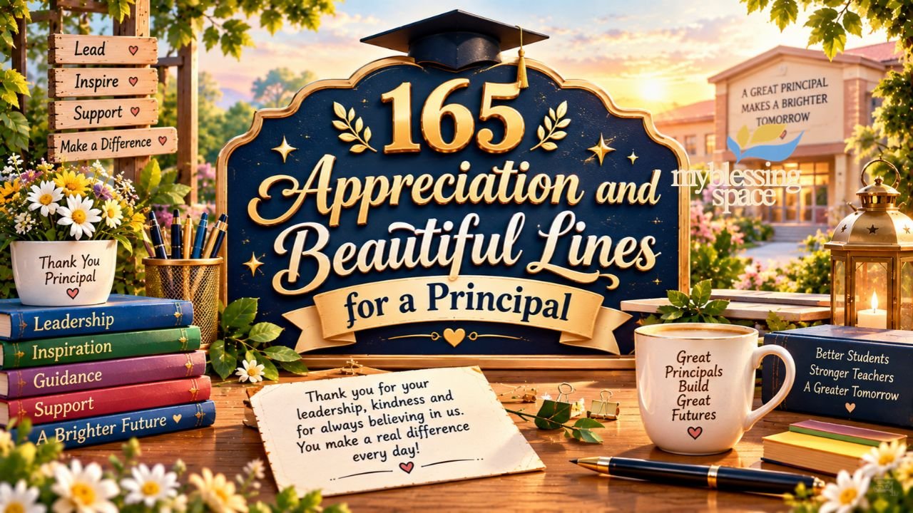 Appreciation and Beautiful Lines for a Principal